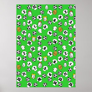 Fußball-Designmauer Poster mit weißen Shirts