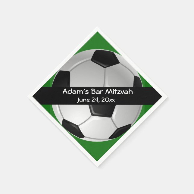 Fußball-Designpapier Napkins Serviette (Ecke)