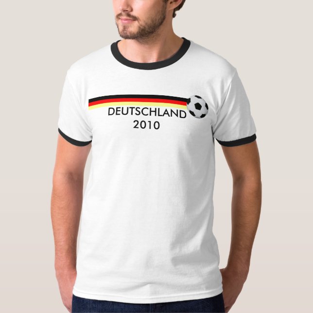 Fussball Deutschland WM 2010 Flagge T-Shirt (Vorderseite)