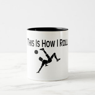 Fußball dieses ist, wie ich Fußball-Spieler roll Zweifarbige Tasse