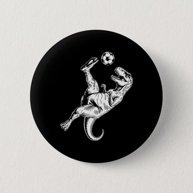 Fußball Dinosaurier Kinder Jungen Männer Fußball  Button (Vorderseite)