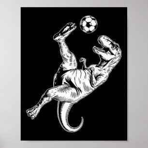 Fußball Dinosaurier Kinder Jungen Männer Fußball Poster