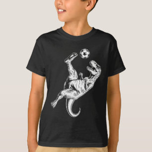 Fußball Dinosaurier Kinder Jungen Männer Fußball  T-Shirt