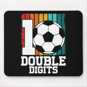 Fußball Doppelziffern 10 Jahre alt - 10. Geburtsta Mousepad
