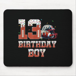 Fußball Drip 13. Geburtstagsfeier Junge Sport Fan Mousepad