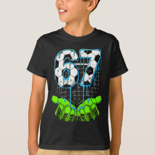 Fußball-Drip 67 Six Seven Lustiges Gen-Alpha-Meme  T-Shirt