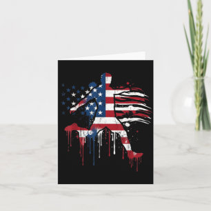 Fußball Drip Amerikanische Flagge 4. Juli Patrioti Karte