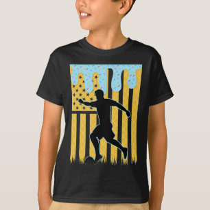 Fußball-Drip-Boys tropfen Eiscreme Amerikanische F T-Shirt