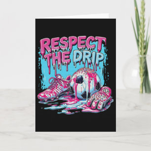 Fußball-Drip-Eiscreme-Tröpfeln Respektiere den Tro Karte