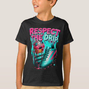 Fußball Drip Jungen Eiscreme Drip Jugend Respektie T-Shirt