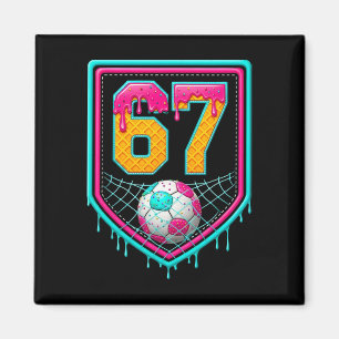 Fußball-Drip Nummer 67 Fußballspieler Magnet