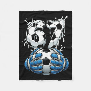 Fußball Drip Nummer 67 Jungen Fußball Torwart 67  Fleecedecke