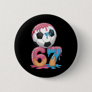 Fußball-Drip Nummer 67 Jungen Fußballspieler 67  Button
