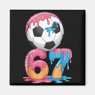Fußball-Drip Nummer 67 Jungen-Fußballspieler 67  Magnet