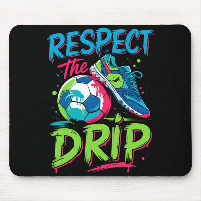 Fußball-Drip-Schmelzendes-Eiscreme-Respektiere-den Mousepad (Vorne)