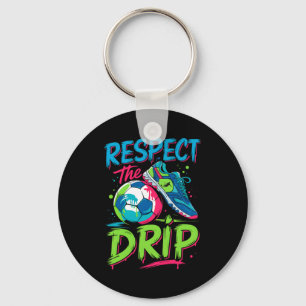 Fußball-Drip-Schmelzendes-Eiscreme-Respektiere-den Schlüsselanhänger