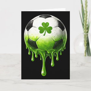 Fußball Drip Shamrock St Patricks Day Für Jungen K Karte