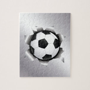 Fußball durch Metallblatt Puzzle