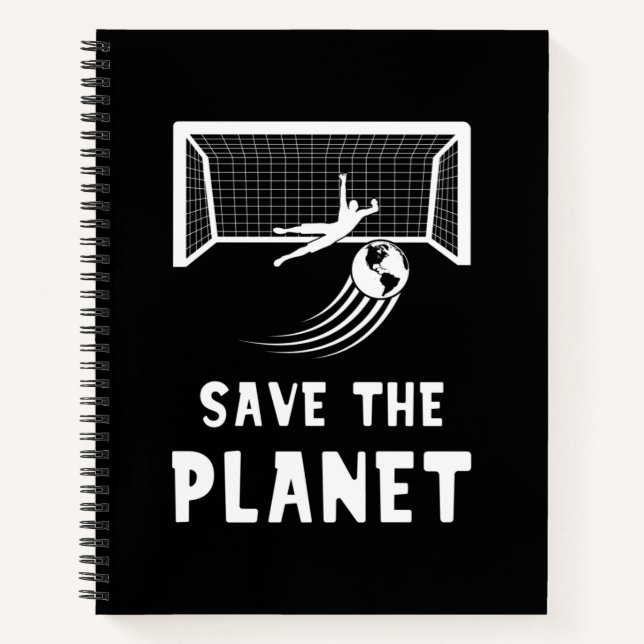 Fußball-Earth-Day rettet den Planeten Notizbuch (Vorderseite)