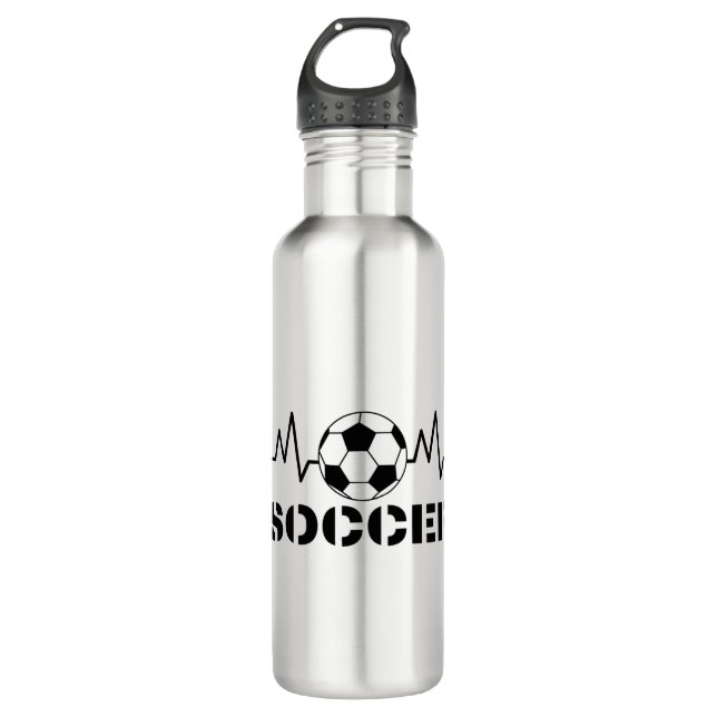 Fußball Edelstahlflasche (Vorderseite)