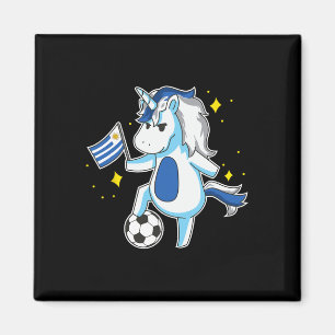 Fußball Einhorn Uruguay Trikot Design Uruguayische Magnet