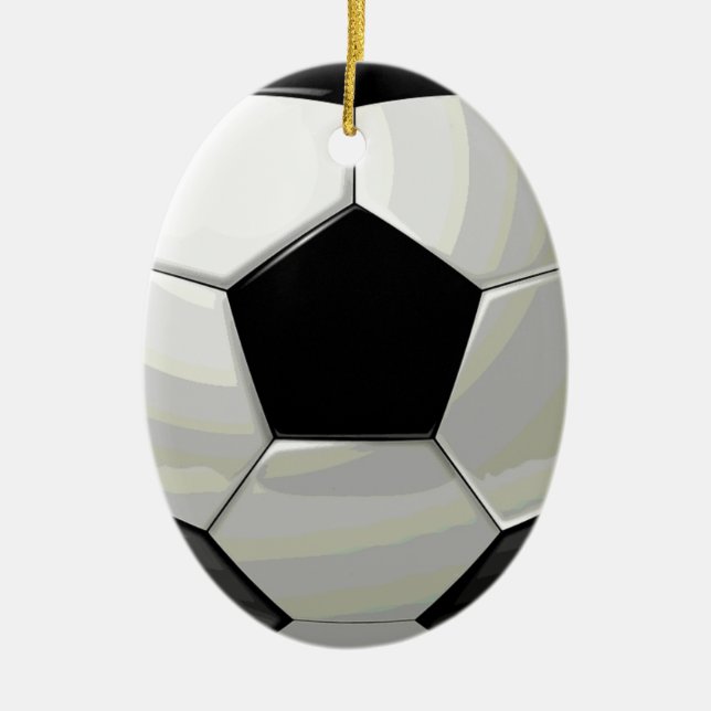 Fußball-Einzigartigkeit Keramik Ornament (Vorne)