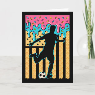 Fußball Eis Drip Jungen Jugendspieler Fan Ameri Karte