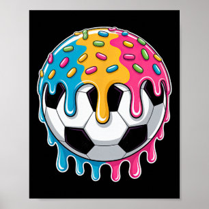 Fußball Eis Jungen Fußball Drip Mit Streuseln S Poster