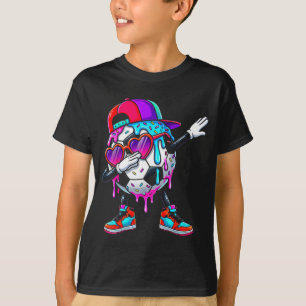 Fußball Eiscreme Tropf Dabbing Streusel Sport Jung T-Shirt