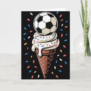 Fußball Eiscreme Tropfen Männer Frauen Spiel Fußba Karte