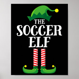 Fußball-Elf passendes Familien-Gruppen-Weihnachtsf Poster