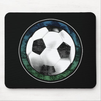 Fußball-Emblem-blaues Grün Mousepad