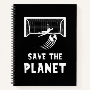 Fußball Erde Tag Rette den Planeten Notizbuch