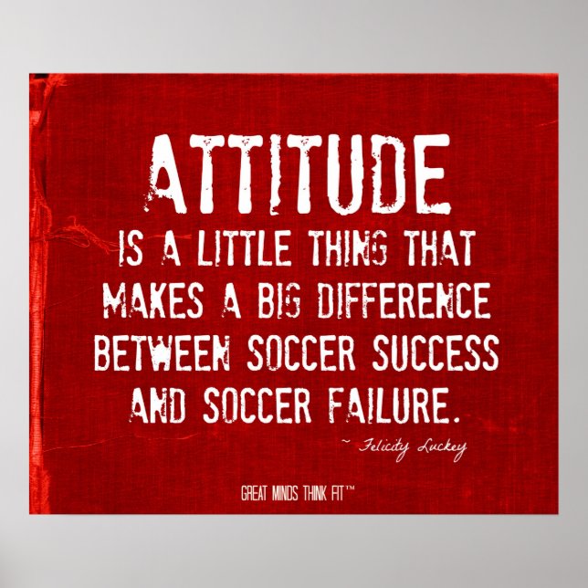 Fußball Erfolg und Attitude Poster Red Denim 009 (Vorne)