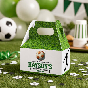 Fußball Erster Geburtstag Party "First Year Down" Geschenkschachtel