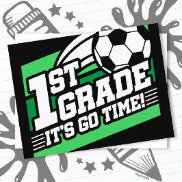 Fußball erster Klasse zurück zur Schule Postkarte