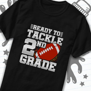 Fußball erster Tag 2. Klasse zurück zur Schule T-Shirt