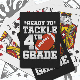 Fußball erster Tag 4. Klasse zurück zur Schule Spielkarten