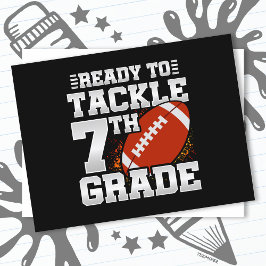 Fußball erster Tag 7. Klasse zurück zur Schule Postkarte