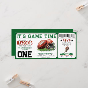 Fußball Erstes Jahr Abfahrt Ticket 1. Geburtstag Einladung