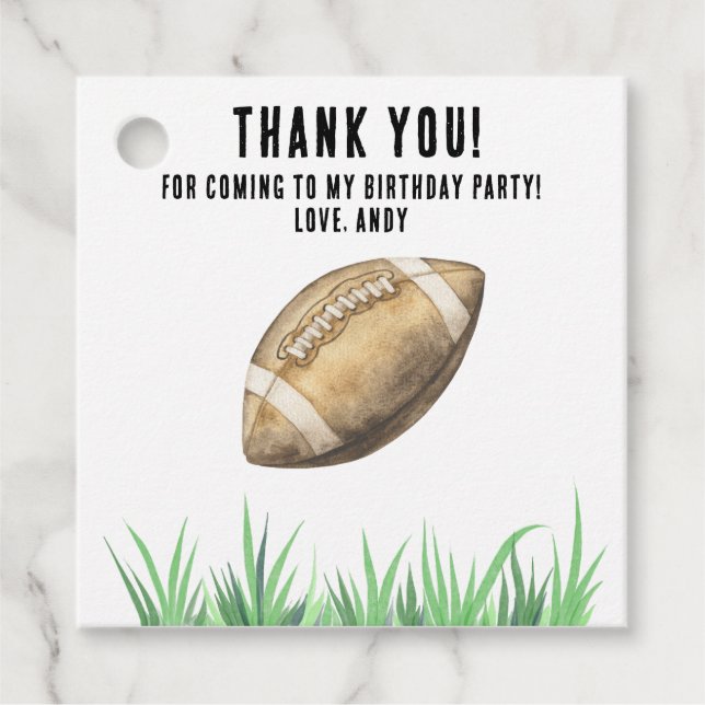 Fußball-Erstes Jahr bis Geburtstagsparty Geschenkanhänger (Vorderseite)