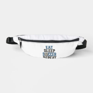 Fußball Essen Schlaf Wiederholen Vintage-Typografi Bauchtasche