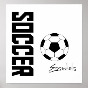 Fußball Essentials (schwarz) Poster