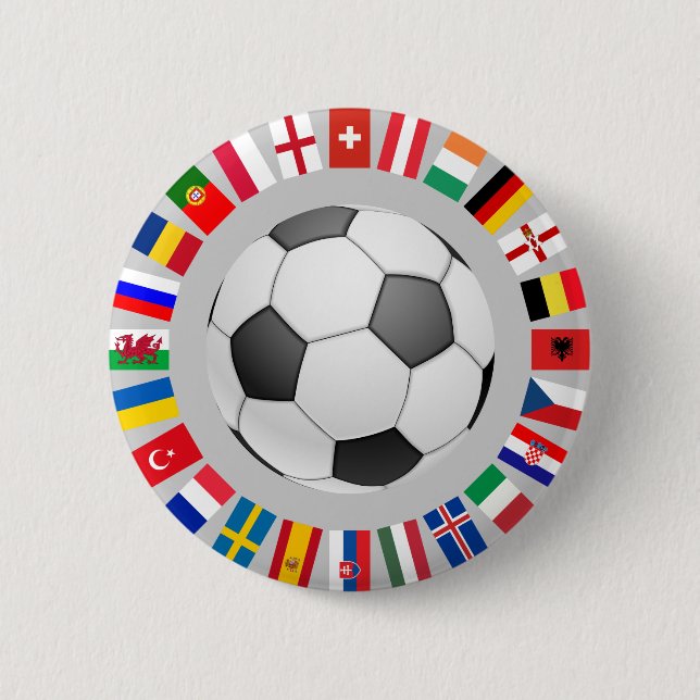 Fußball-Europameisterschaft 2016 Button (Vorderseite)