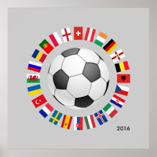 Fußball-Europameisterschaft 2016 Poster