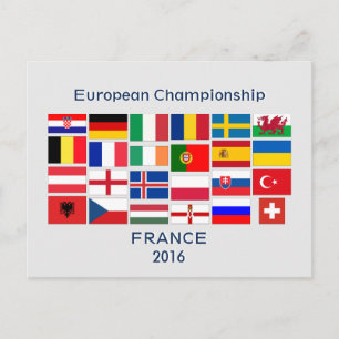 Fußball-Europameisterschaft 2016 Postkarte