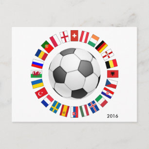 Fußball-Europameisterschaft 2016 Postkarte