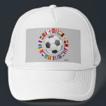 Fußball-Europameisterschaft 2016 Truckerkappe<br><div class="desc">Fußball-Europameisterschaft 2016 mit Flaggen der Länder</div>