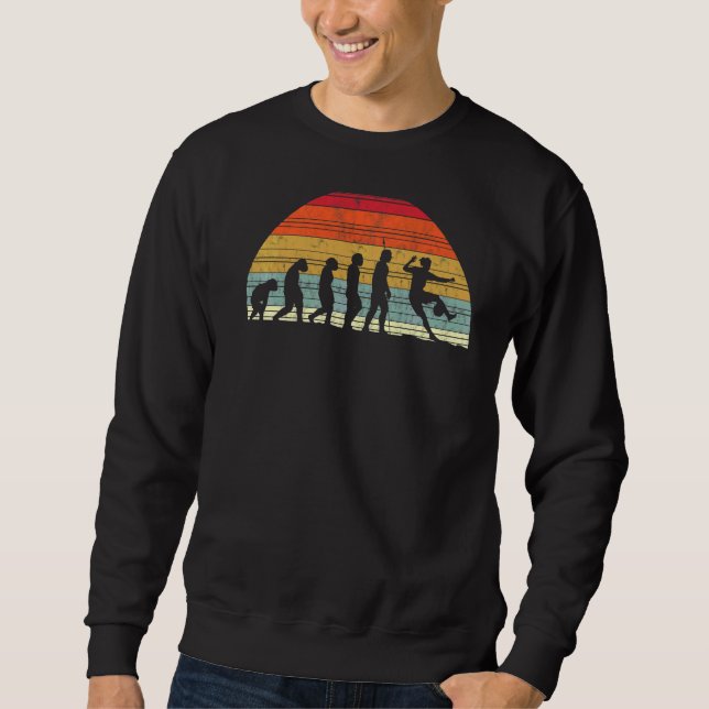 Fußball-Evolution Evolution des Fußballspielers Sweatshirt (Vorderseite)