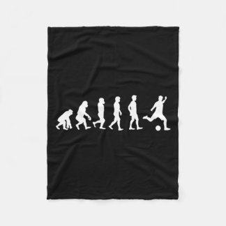 Fußball Evolution Lustiger Fußball Fan Sportliebha Fleecedecke